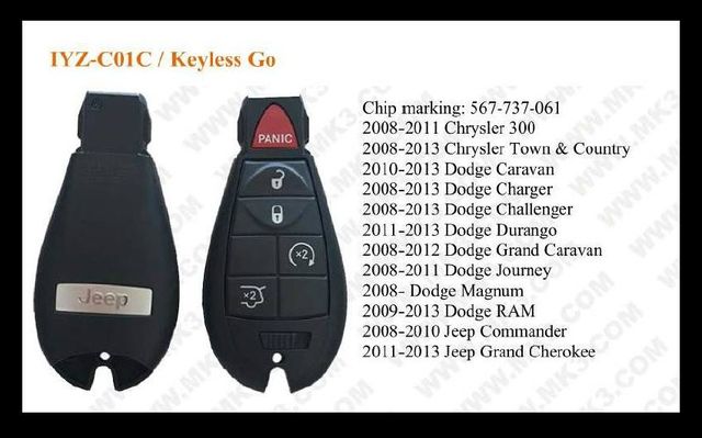 LLAVE FOBIK CONTROL  IYZ-- C01C --- keyless go